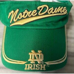 Adidas Notre Dame Irish Visor Adjustable One Size Golf Hat Green